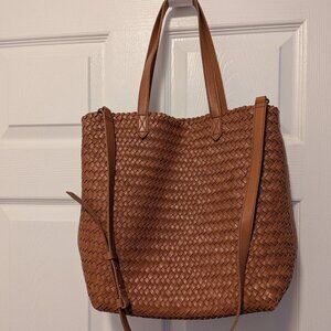 The Medium Transport Tote: Woven Leather Edition